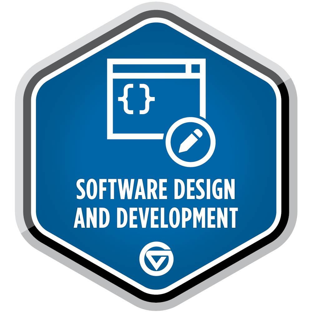 Software Design and Development badge.
